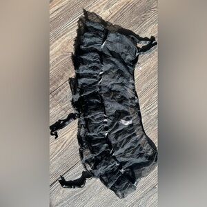 Victoria’s Secret Elegant Black Lace Lingerie Garter Skirt Belt Large